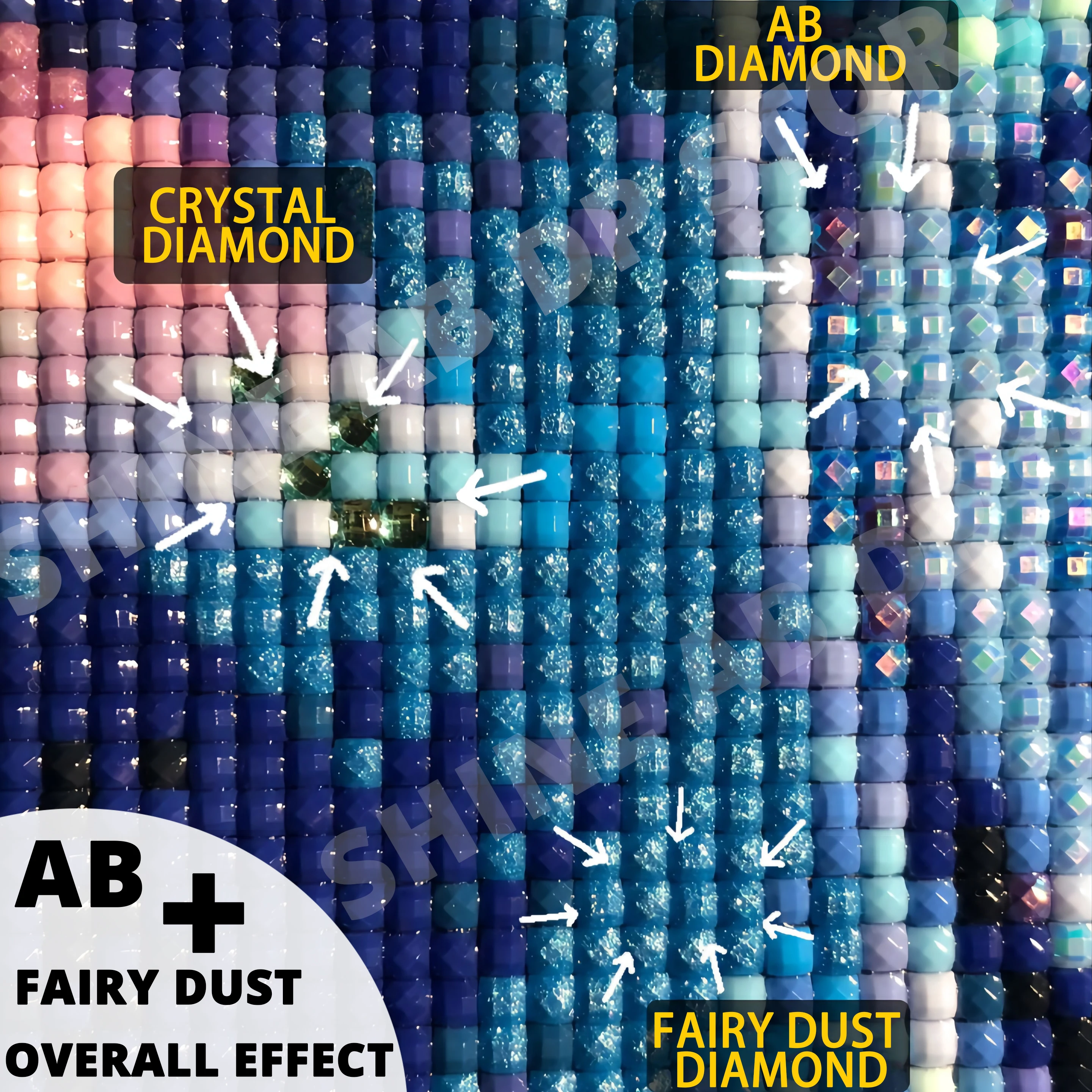 Resin AB Fairy Dust 5D DIY Diamond Painting Rose Flower Cross Stitch Kits Mosaic Love Heart Suitable for Beginners Holiday Gifts - Image 4